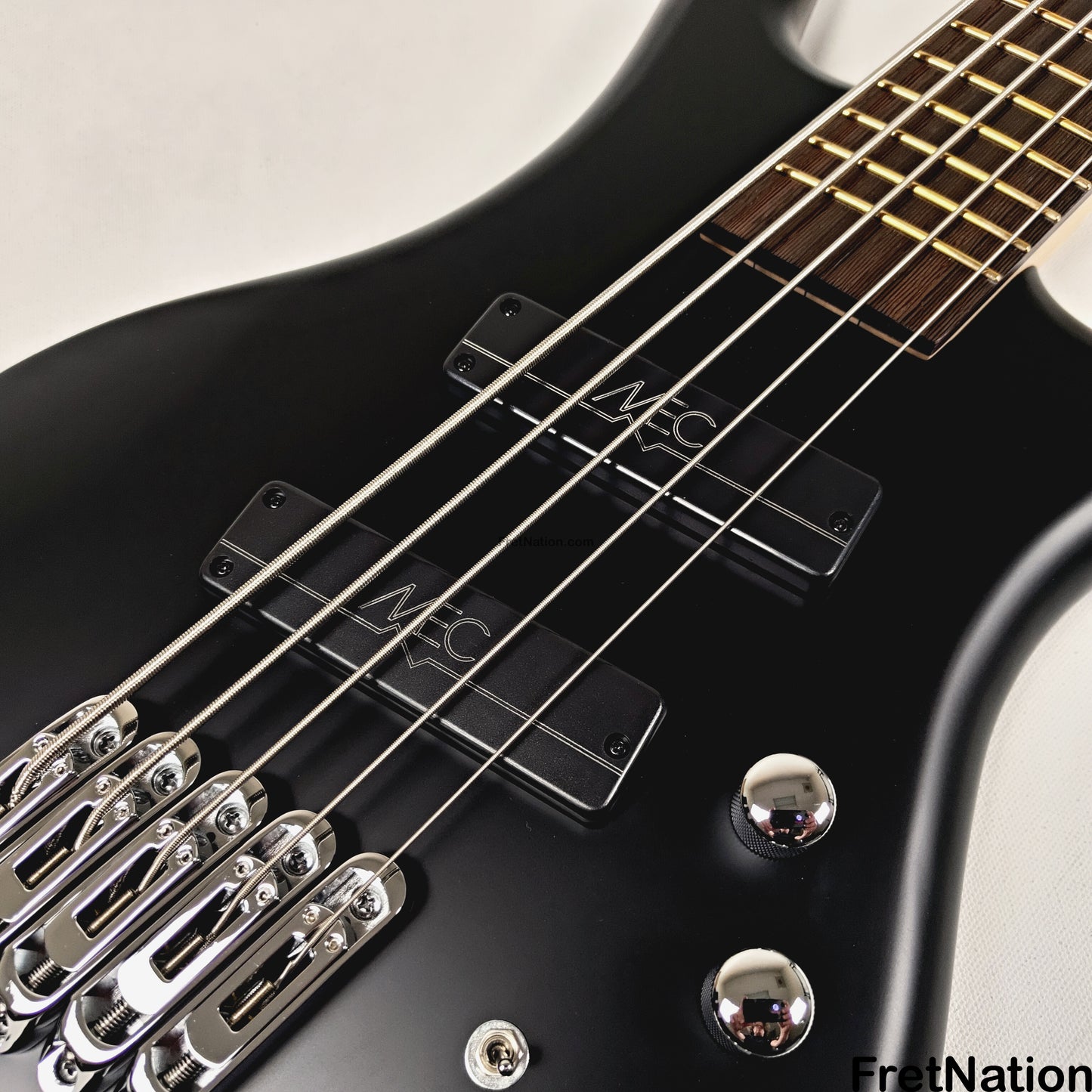Warwick Warwick RockBass Corvette Multi-Scale 5-String Bass Solid Black 9.26lbs #571477-25