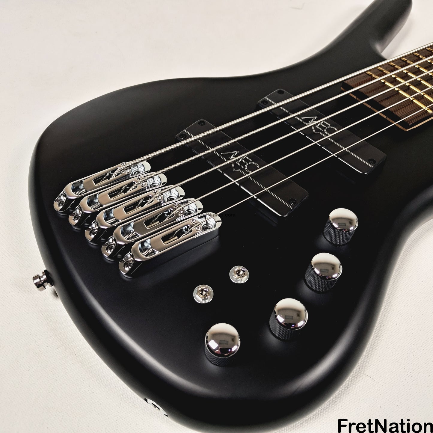 Warwick Warwick RockBass Corvette Multi-Scale 5-String Bass Solid Black 9.26lbs #571477-25