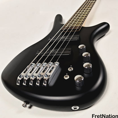 Warwick Warwick RockBass Corvette Multi-Scale 5-String Bass Solid Black 9.26lbs #571477-25