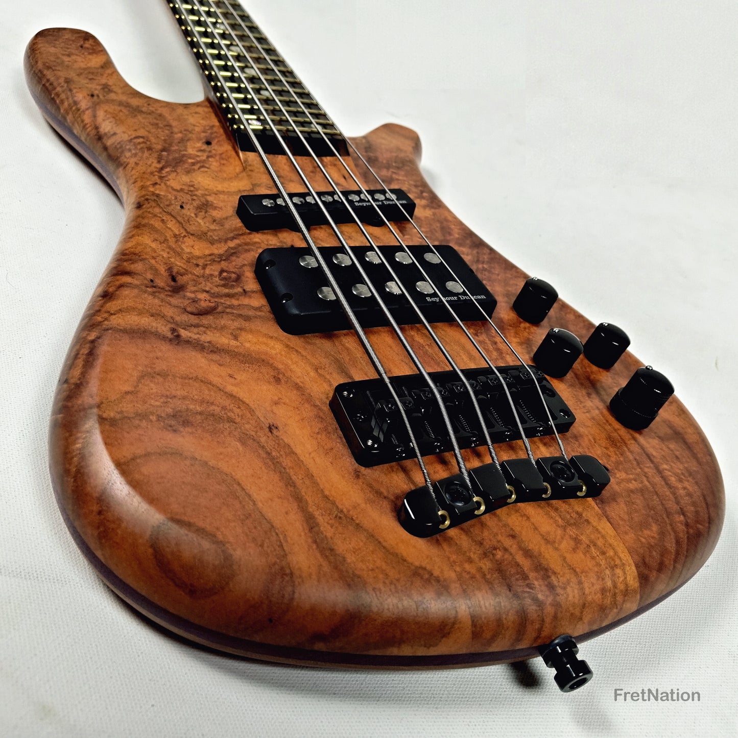 Warwick Warwick Masterbuilt P-Nut Signature III 5-string Blackwood Burl - 11.20lbs D 164317-26