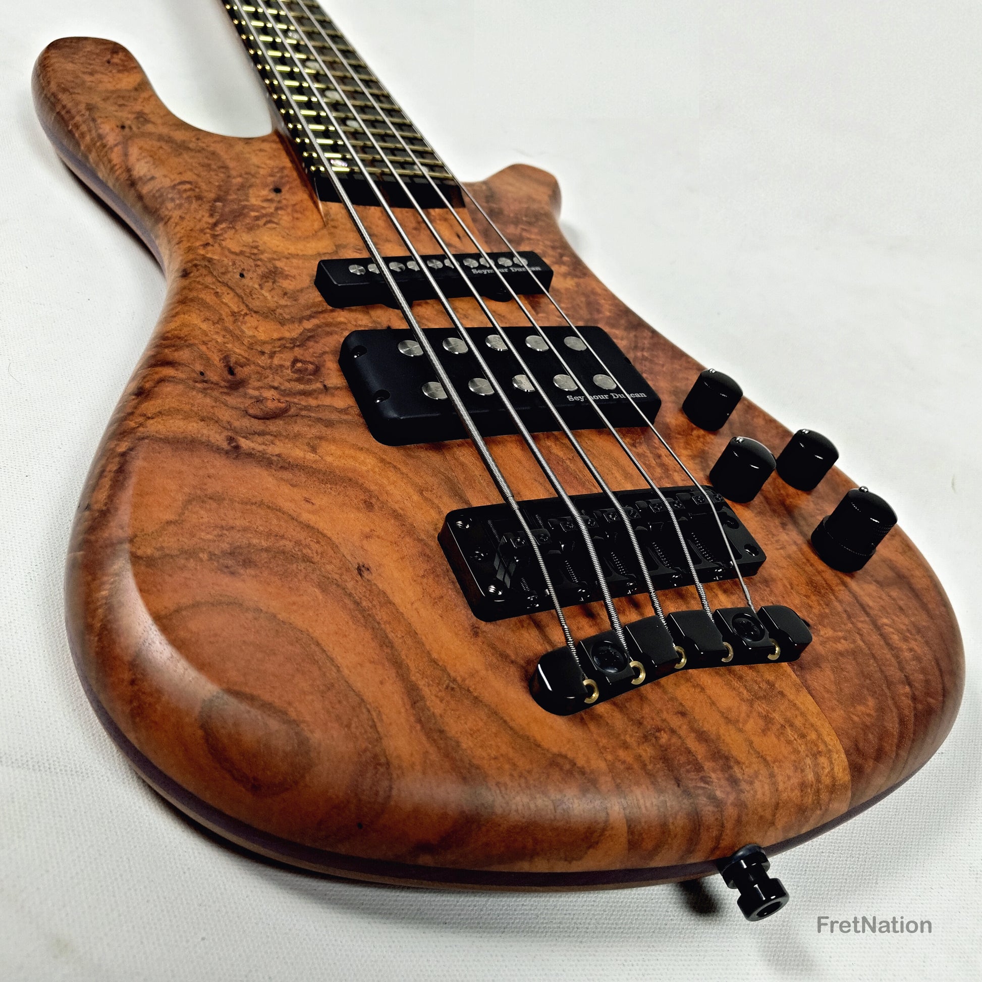 Warwick Warwick Masterbuilt P-Nut Signature III 5-string Blackwood Burl - 11.20lbs D 164317-26