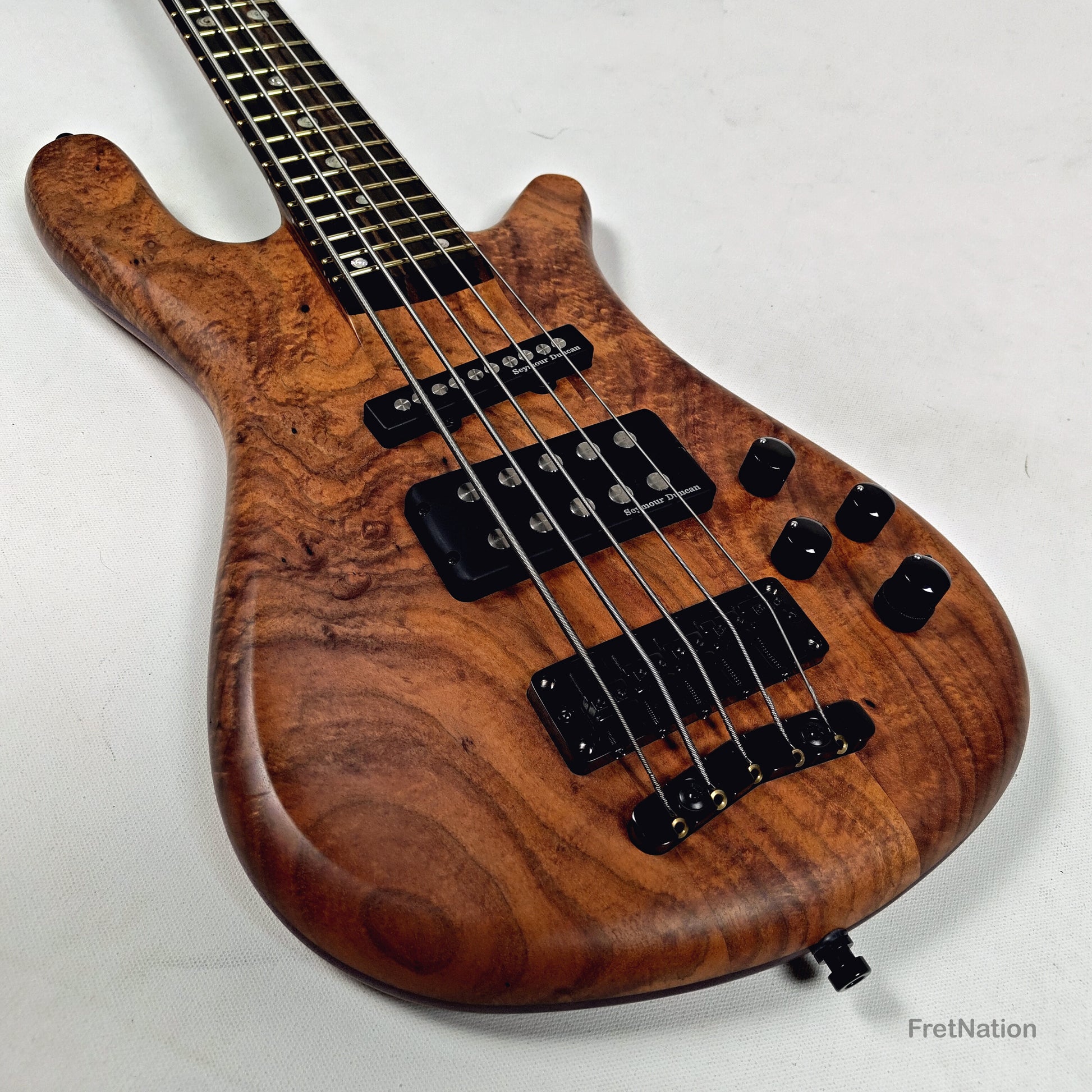Warwick Warwick Masterbuilt P-Nut Signature III 5-string Blackwood Burl - 11.20lbs D 164317-26