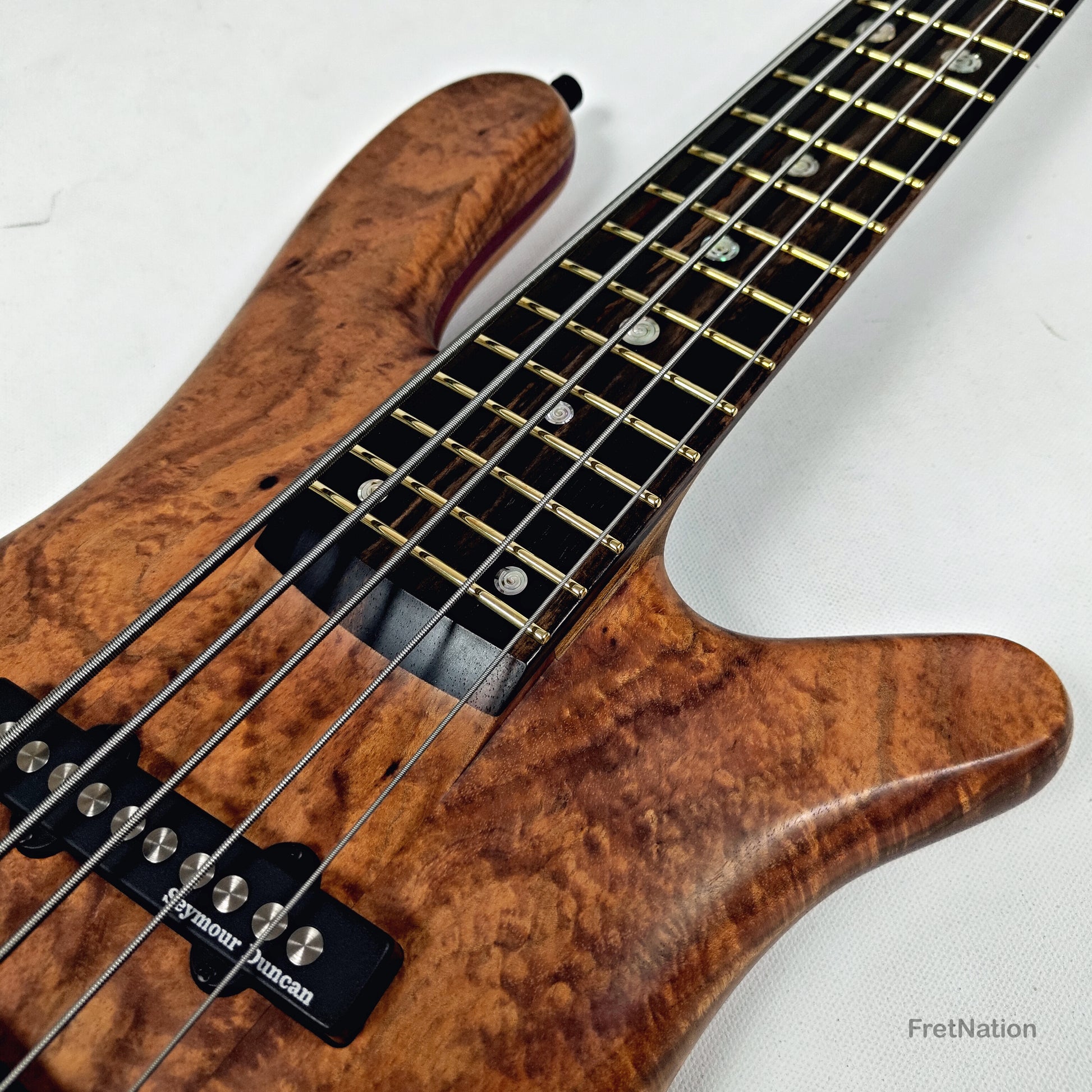 Warwick Warwick Masterbuilt P-Nut Signature III 5-string Blackwood Burl - 11.20lbs D 164317-26