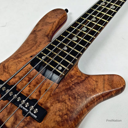 Warwick Warwick Masterbuilt P-Nut Signature III 5-string Blackwood Burl - 11.20lbs D 164317-26