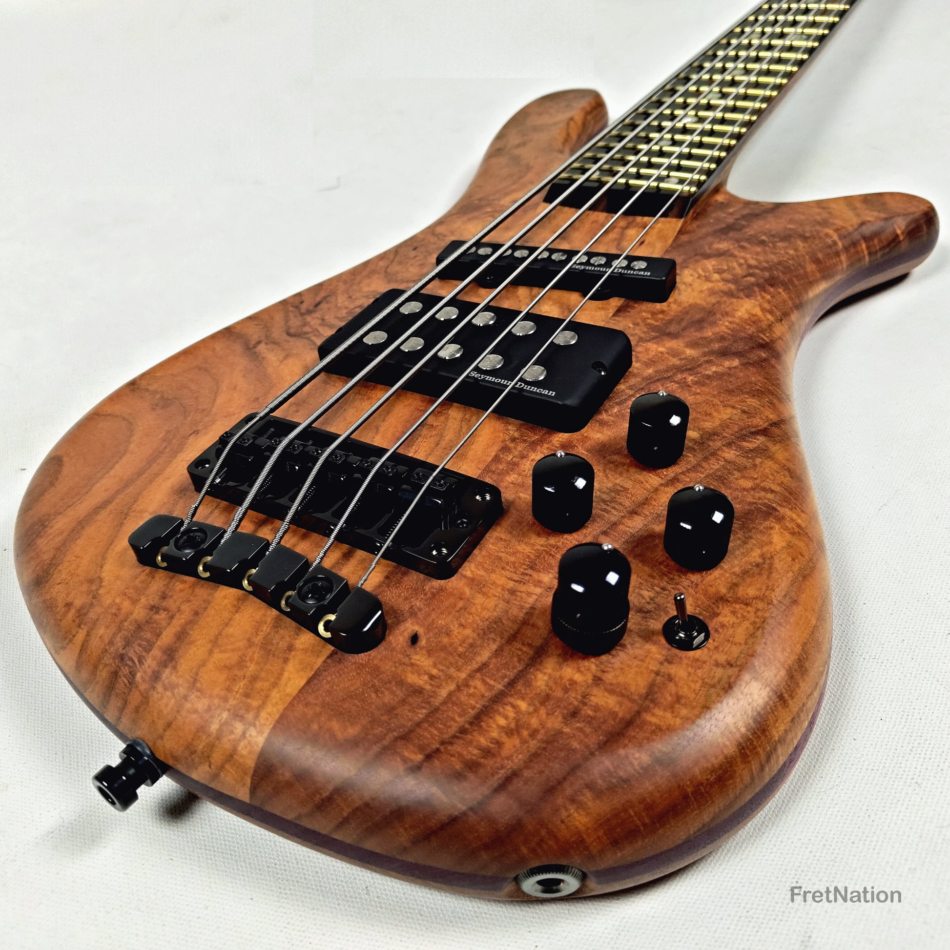 Warwick Warwick Masterbuilt P-Nut Signature III 5-string Blackwood Burl - 11.20lbs D 164317-26