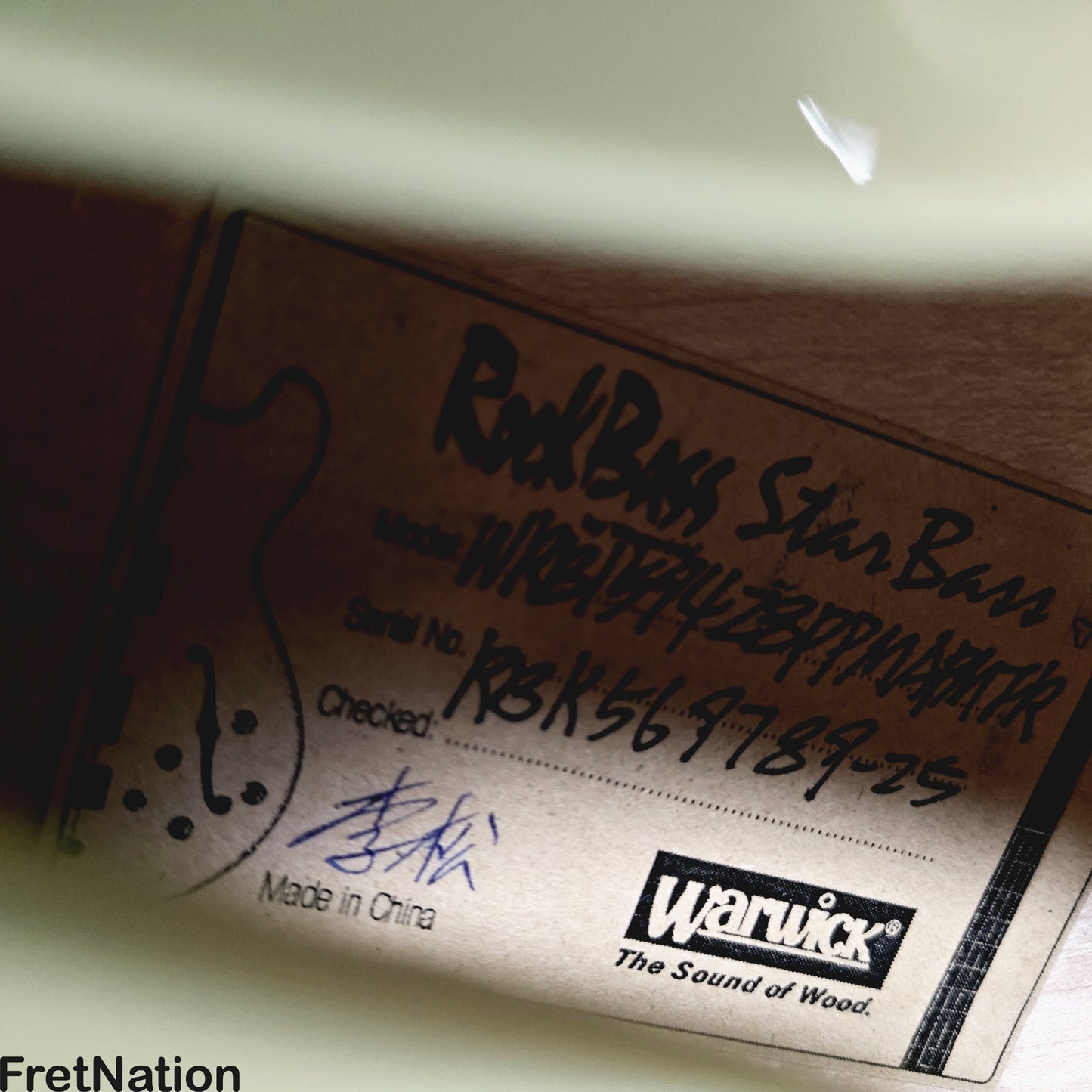 Warwick Warwick RockBass Star Bass 4-String Bass Solid Creme White 32" Scale 8.34lbs #569789-25