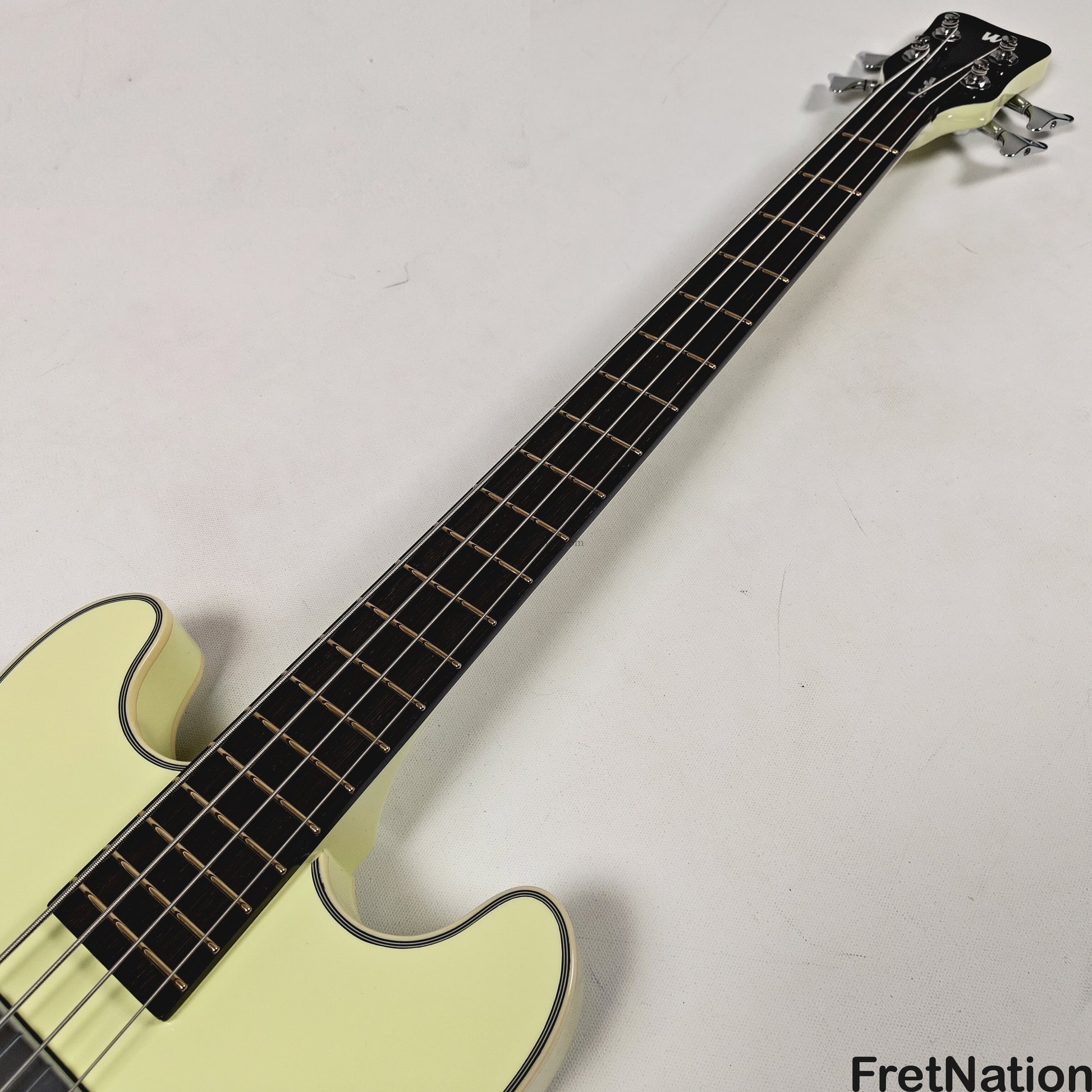 Warwick Warwick RockBass Star Bass 4-String Bass Solid Creme White 32" Scale 8.34lbs #569789-25