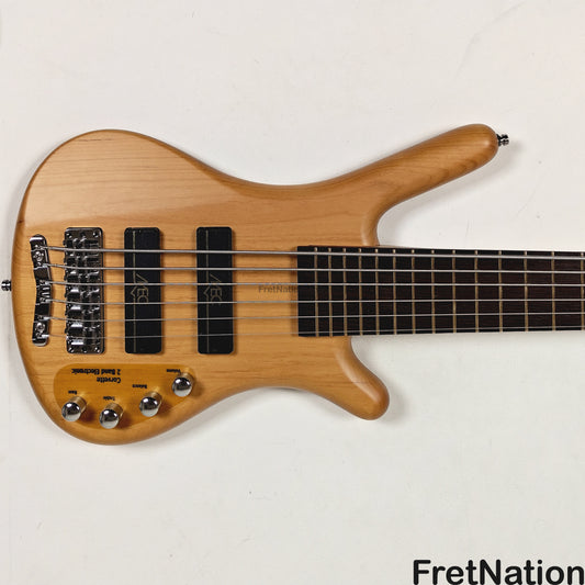 Warwick Warwick RockBass Corvette Basic 6-String Active Bass Natural Transparent Satin 9.38lbs #570243-25
