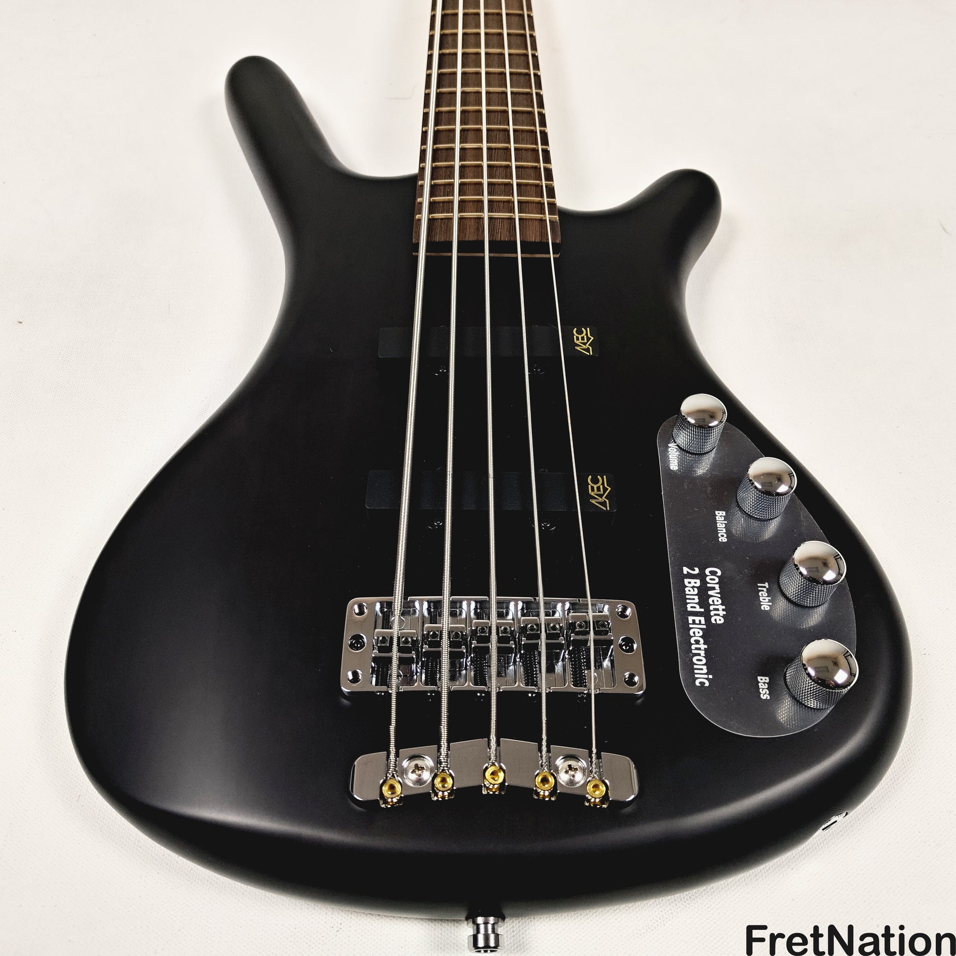 Warwick Warwick RockBass Corvette Basic 5-String Active Bass Nirvana Black Transparent Satin 8.65lbs #570670-25