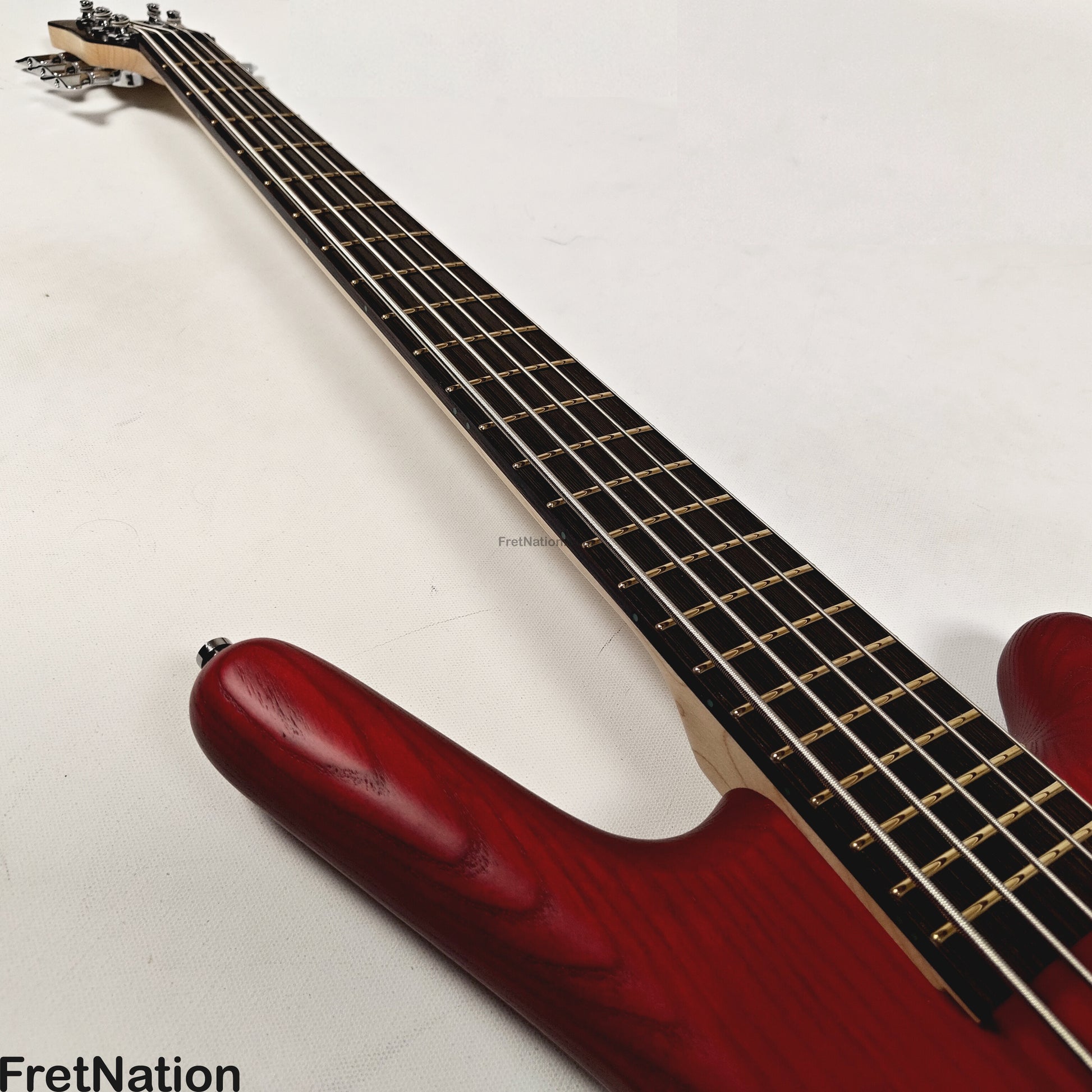 Warwick Warwick RockBass Corvette $$ 5-String Bass Burgundy Red Transparent Satin 10.56lbs #571855-25