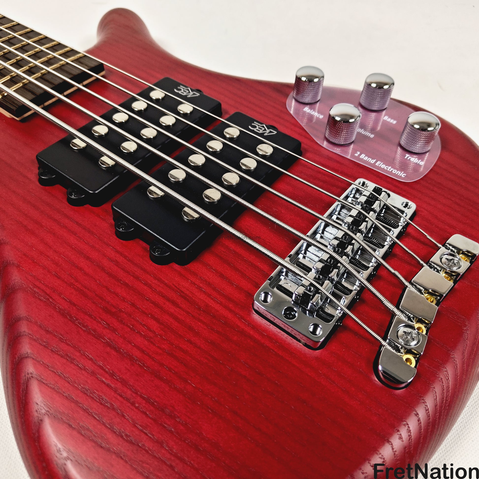 Warwick Warwick RockBass Corvette $$ 5-String Bass Burgundy Red Transparent Satin 10.56lbs #571855-25