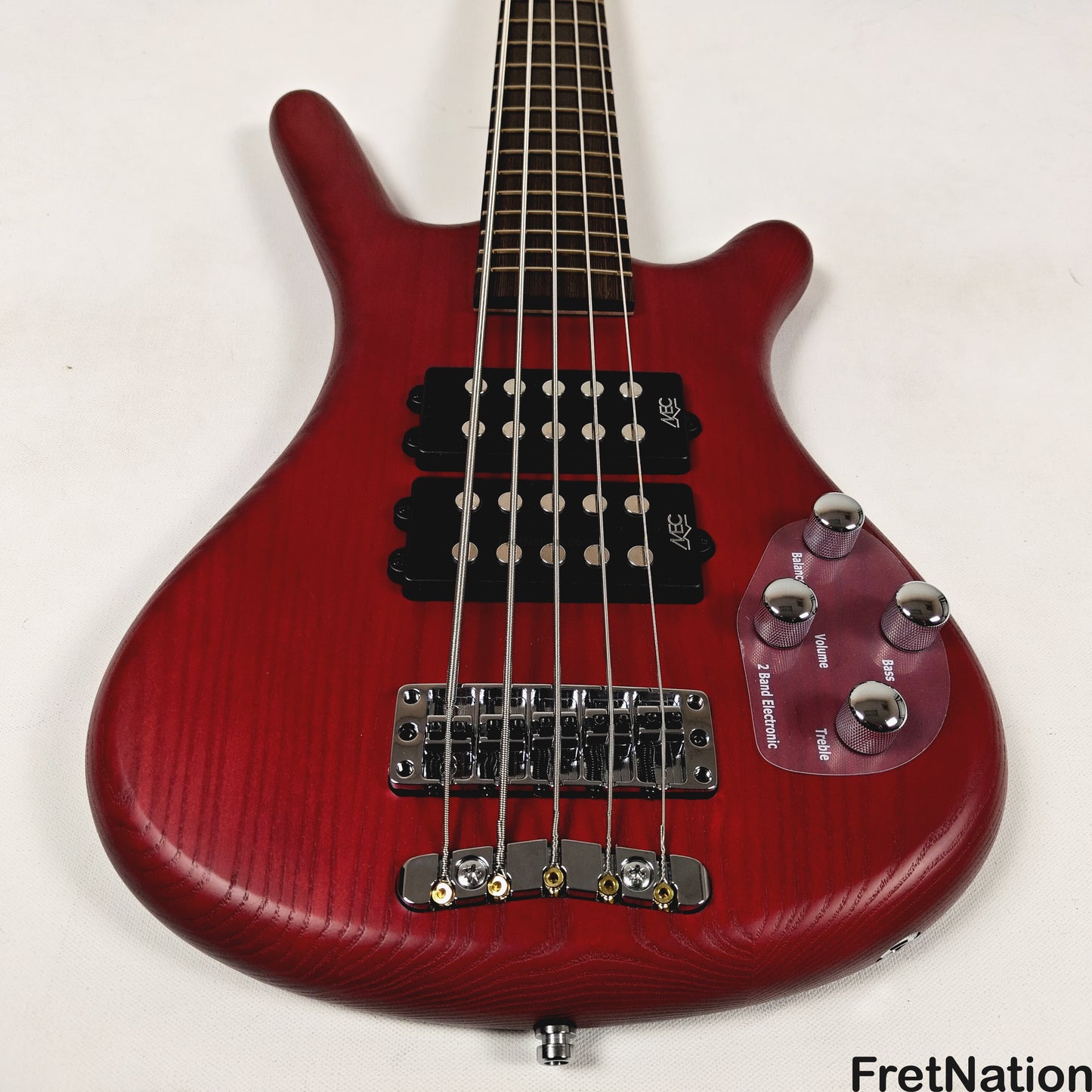 Warwick Warwick RockBass Corvette $$ 5-String Bass Burgundy Red Transparent Satin 10.56lbs #571855-25