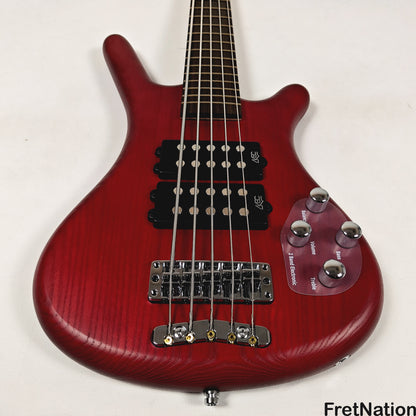 Warwick Warwick RockBass Corvette $$ 5-String Bass Burgundy Red Transparent Satin 10.56lbs #571855-25