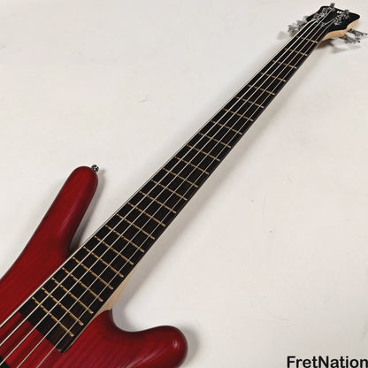 Warwick Warwick RockBass Corvette $$ 5-String Bass Burgundy Red Transparent Satin 10.56lbs #571855-25