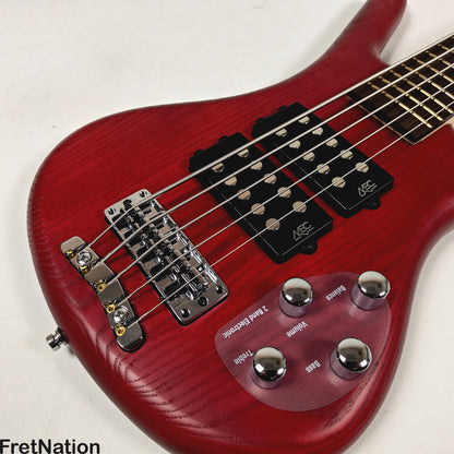 Warwick Warwick RockBass Corvette $$ 5-String Bass Burgundy Red Transparent Satin 10.56lbs #571855-25
