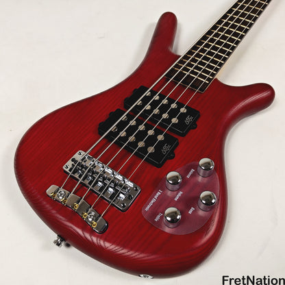 Warwick Warwick RockBass Corvette $$ 5-String Bass Burgundy Red Transparent Satin 10.56lbs #571855-25