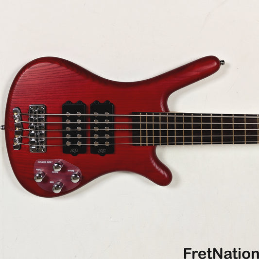 Warwick Warwick RockBass Corvette $$ 5-String Bass Burgundy Red Transparent Satin 10.56lbs #571855-25