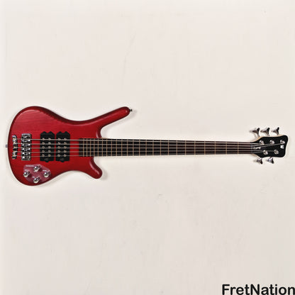 Warwick Warwick RockBass Corvette $$ 5-String Bass Burgundy Red Transparent Satin 10.56lbs #571855-25