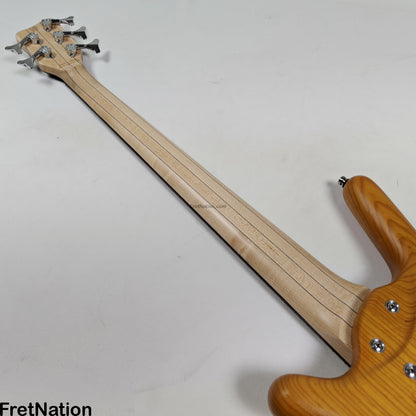 Warwick Warwick RockBass Corvette $$ 5-String Bass Honey Violin 10.10lbs #568047-25 NAMM Display