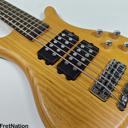 Warwick Warwick RockBass Corvette $$ 5-String Bass Honey Violin 10.10lbs #568047-25 NAMM Display