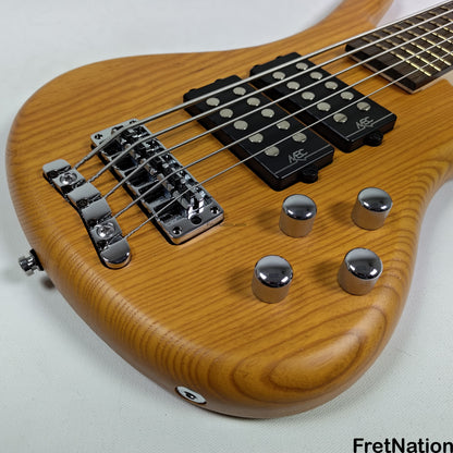 Warwick Warwick RockBass Corvette $$ 5-String Bass Honey Violin 10.10lbs #568047-25 NAMM Display