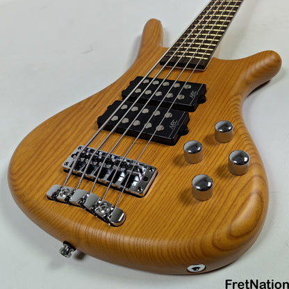 Warwick Warwick RockBass Corvette $$ 5-String Bass Honey Violin 10.10lbs #568047-25 NAMM Display