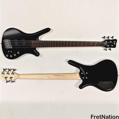 Warwick Warwick RockBass Corvette Multi-Scale 5-String Bass Solid Black 9.34lbs #570856-25