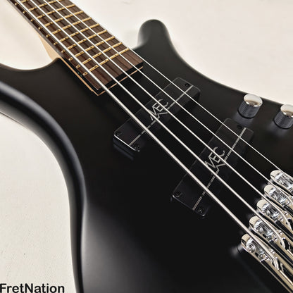 Warwick Warwick RockBass Corvette Multi-Scale 5-String Bass Solid Black 9.34lbs #570856-25