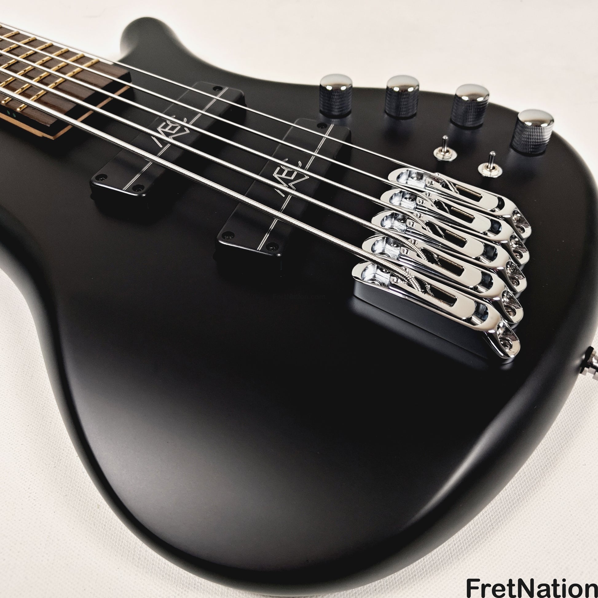 Warwick Warwick RockBass Corvette Multi-Scale 5-String Bass Solid Black 9.34lbs #570856-25