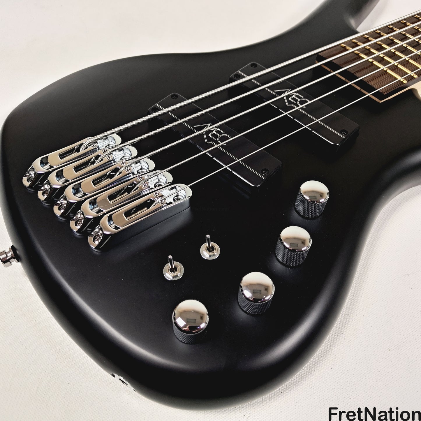 Warwick Warwick RockBass Corvette Multi-Scale 5-String Bass Solid Black 9.34lbs #570856-25