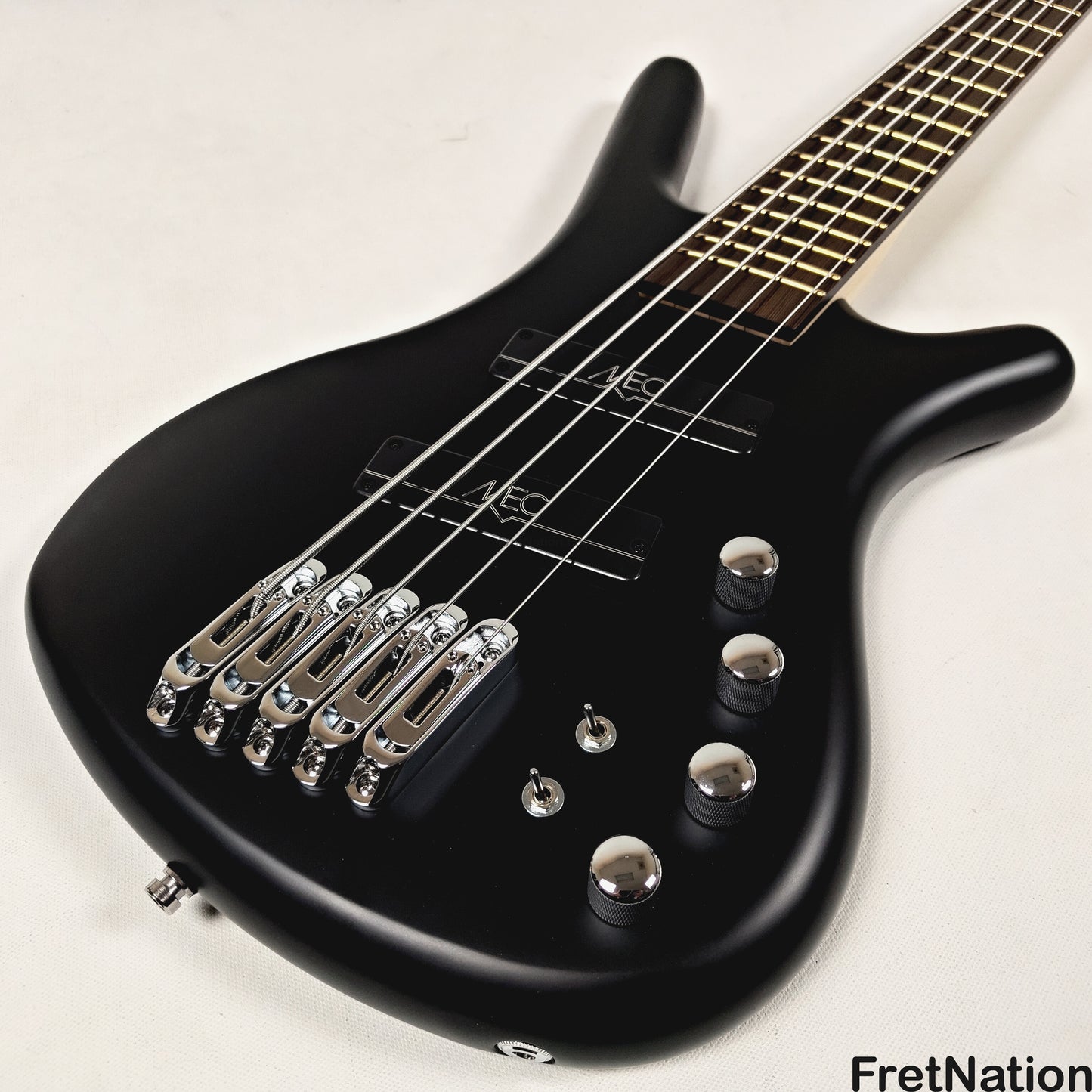 Warwick Warwick RockBass Corvette Multi-Scale 5-String Bass Solid Black 9.34lbs #570856-25