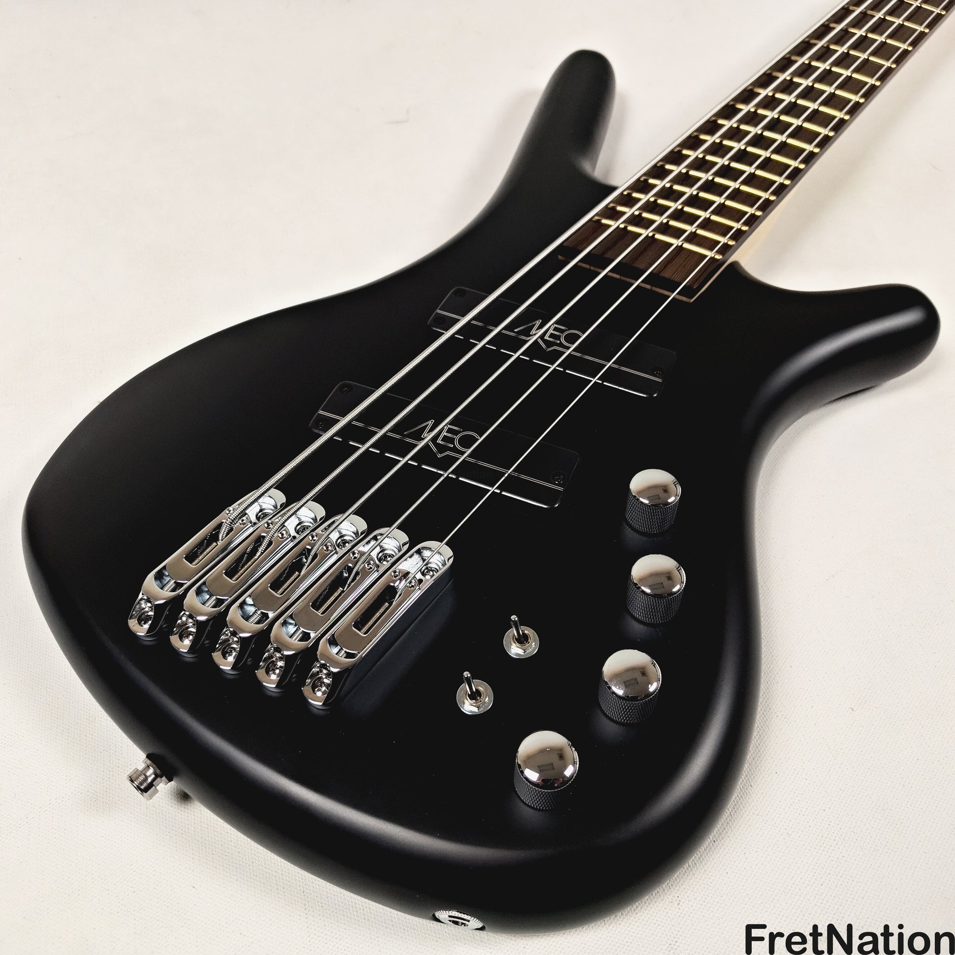 Warwick Warwick RockBass Corvette Multi-Scale 5-String Bass Solid Black 9.34lbs #570856-25