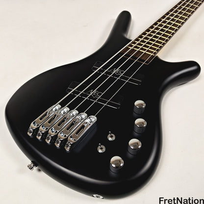 Warwick Warwick RockBass Corvette Multi-Scale 5-String Bass Solid Black 9.34lbs #570856-25