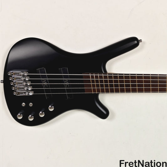 Warwick Warwick RockBass Corvette Multi-Scale 5-String Bass Solid Black 9.34lbs #570856-25