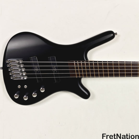 Warwick Warwick RockBass Corvette Multi-Scale 5-String Bass Solid Black 9.02lbs #570224-25