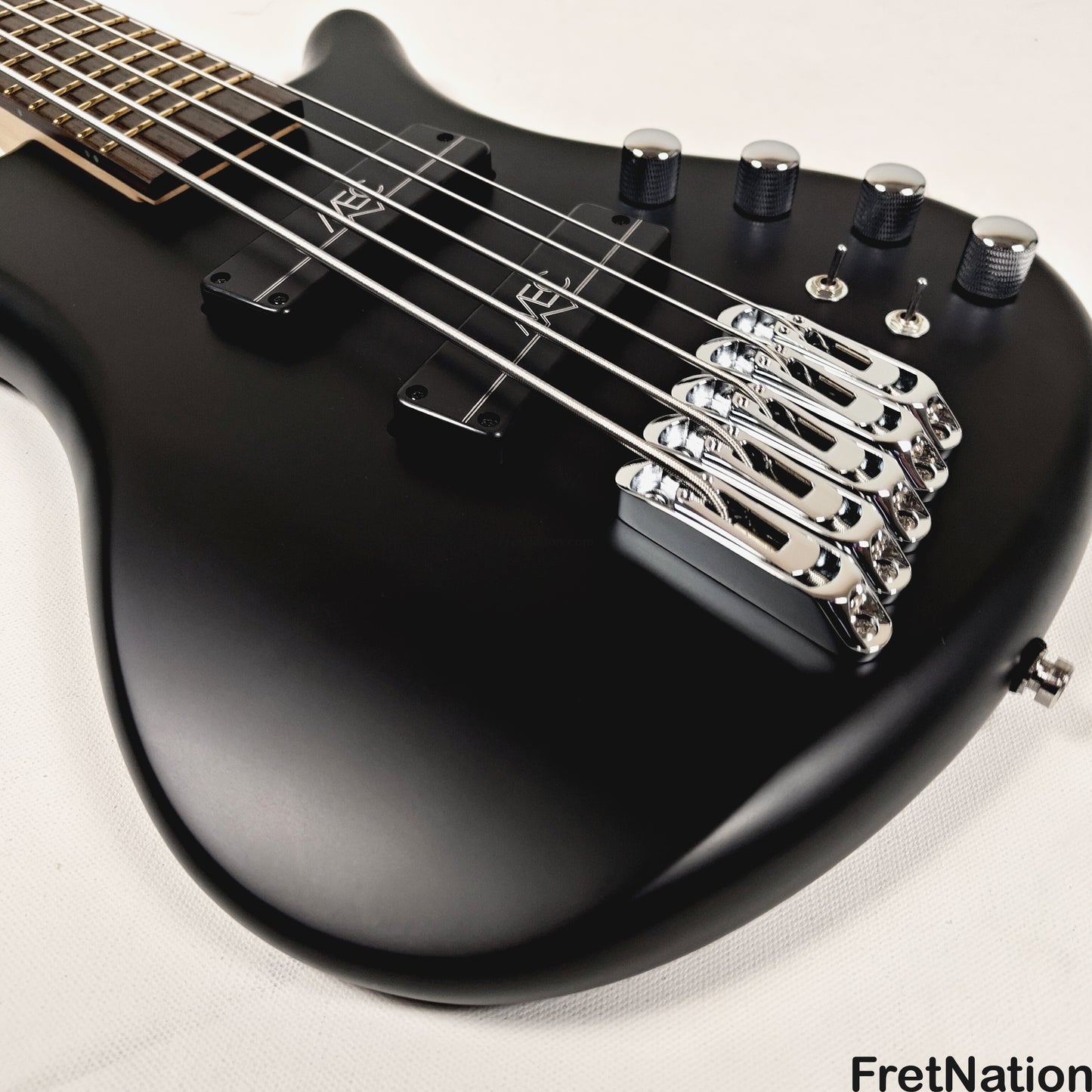 Warwick Warwick RockBass Corvette Multi-Scale 5-String Bass Solid Black 9.32lbs #570857-25