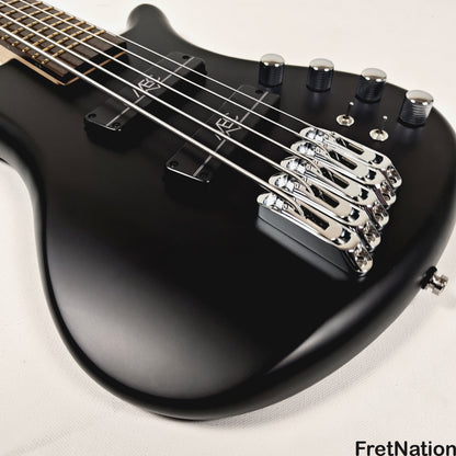 Warwick Warwick RockBass Corvette Multi-Scale 5-String Bass Solid Black 9.32lbs #570857-25