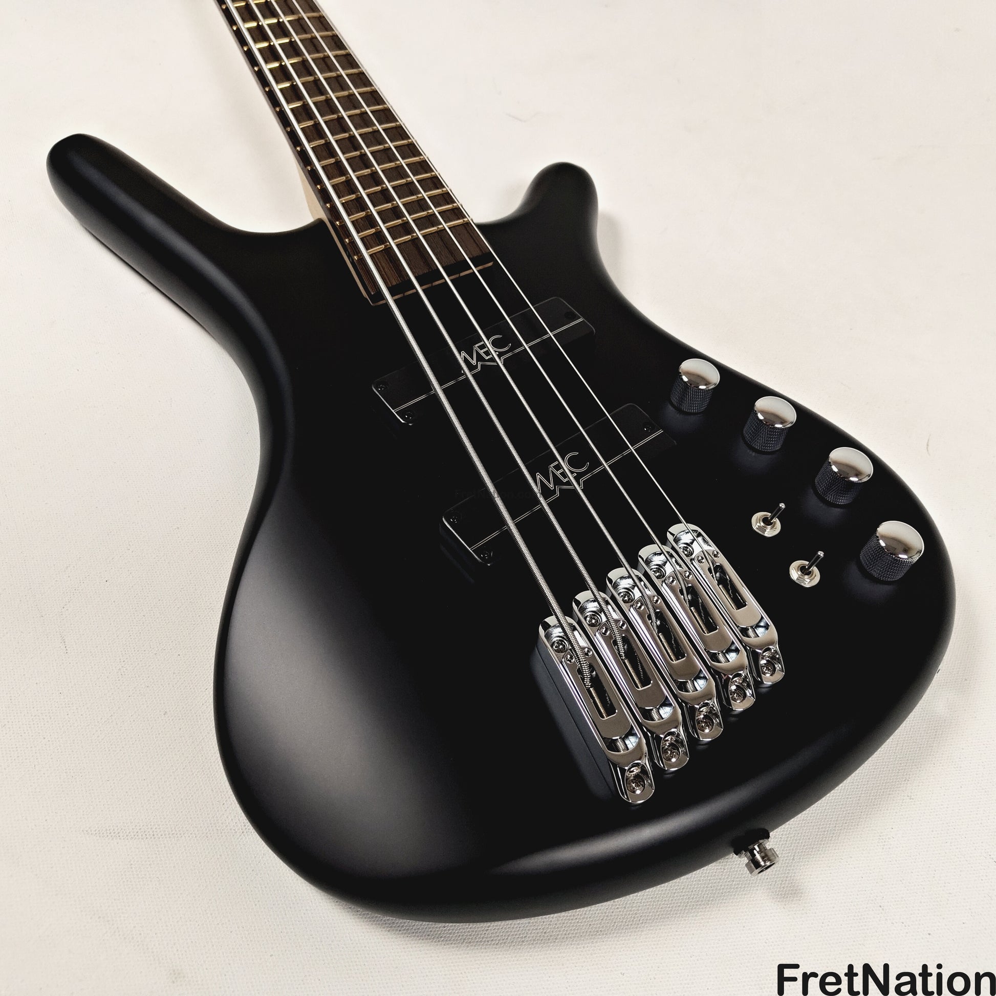 Warwick Warwick RockBass Corvette Multi-Scale 5-String Bass Solid Black 9.32lbs #570857-25