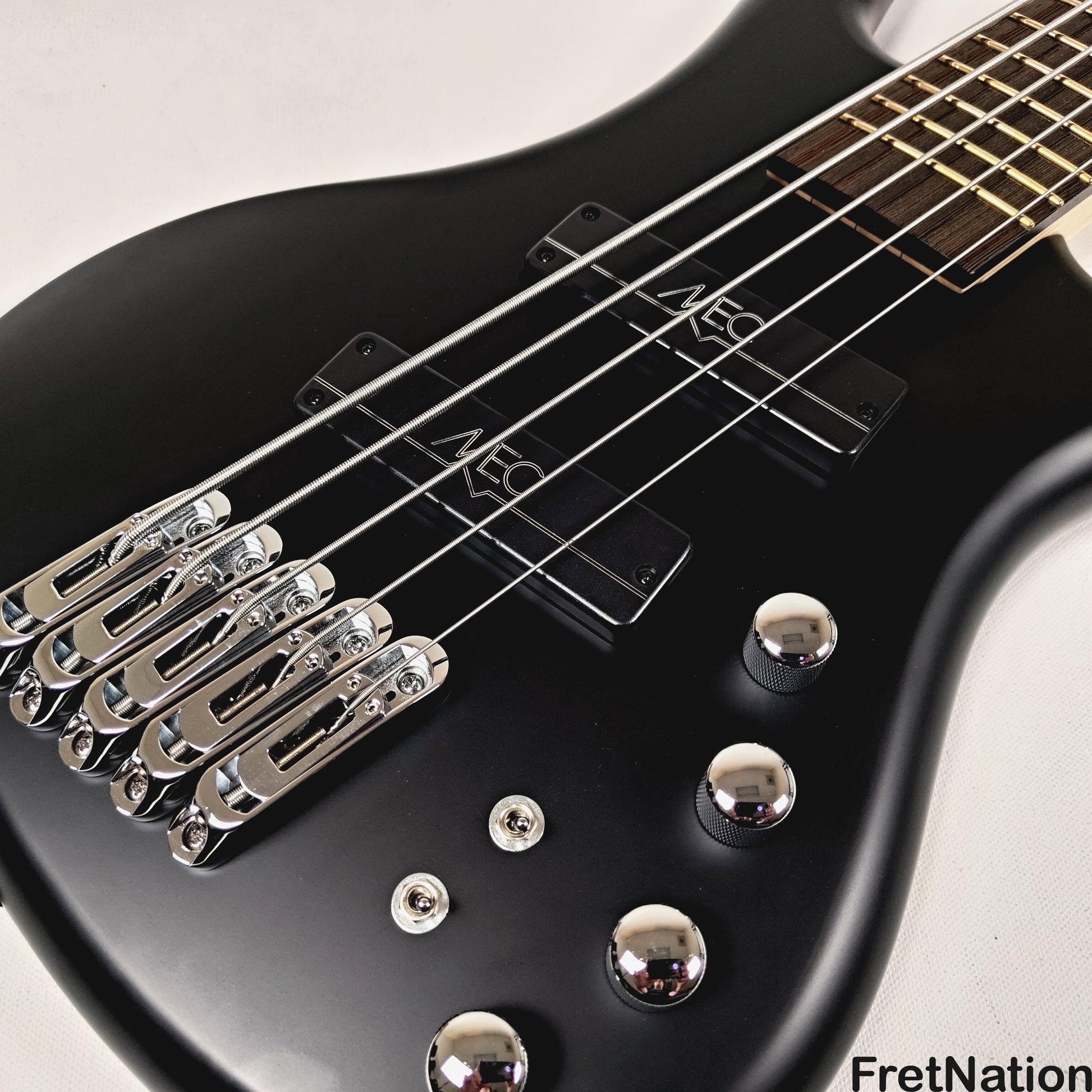 Warwick Warwick RockBass Corvette Multi-Scale 5-String Bass Solid Black 9.32lbs #570857-25
