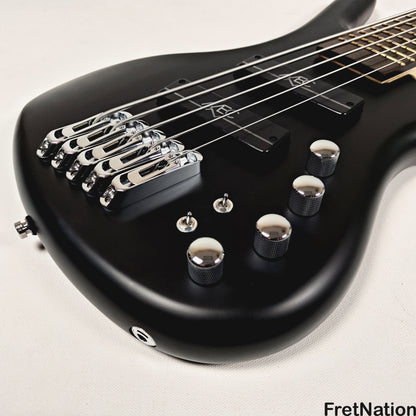 Warwick Warwick RockBass Corvette Multi-Scale 5-String Bass Solid Black 9.32lbs #570857-25