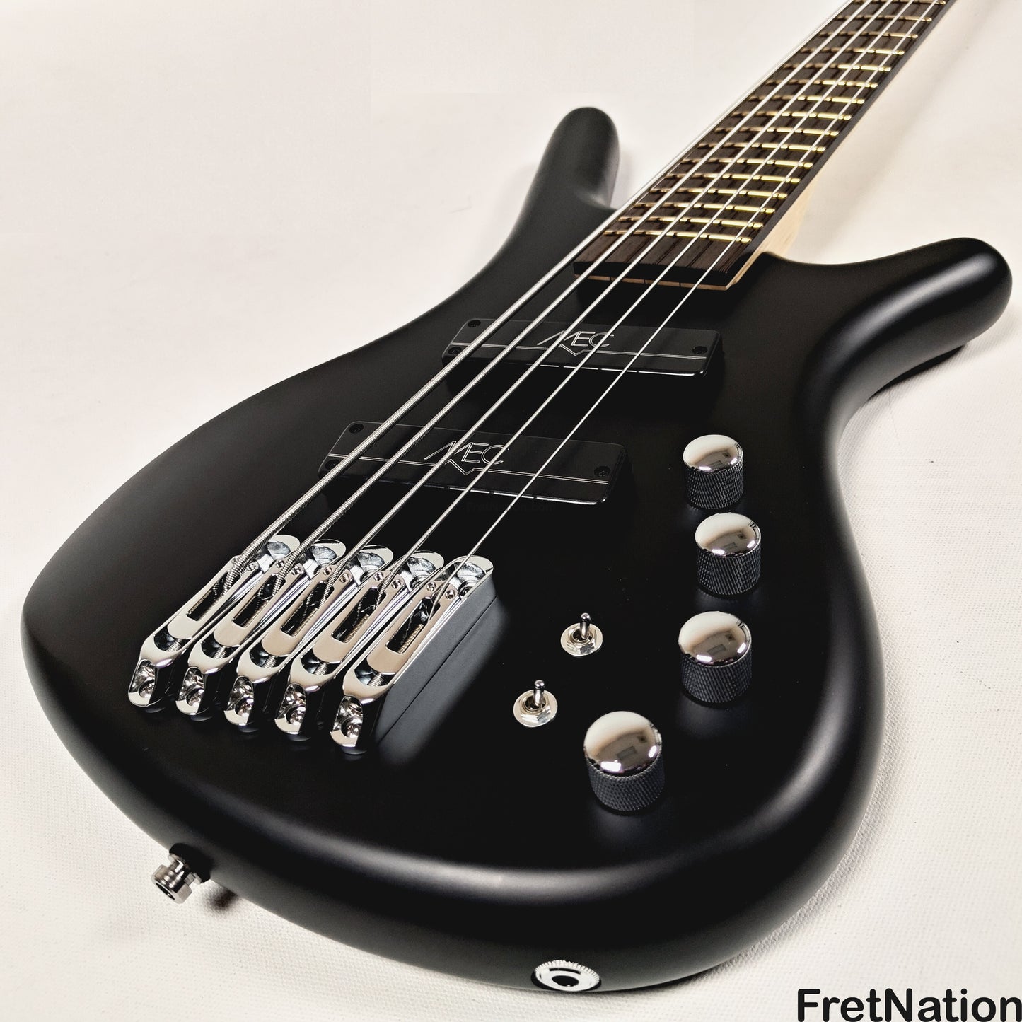 Warwick Warwick RockBass Corvette Multi-Scale 5-String Bass Solid Black 9.32lbs #570857-25
