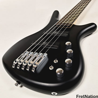 Warwick Warwick RockBass Corvette Multi-Scale 5-String Bass Solid Black 9.32lbs #570857-25