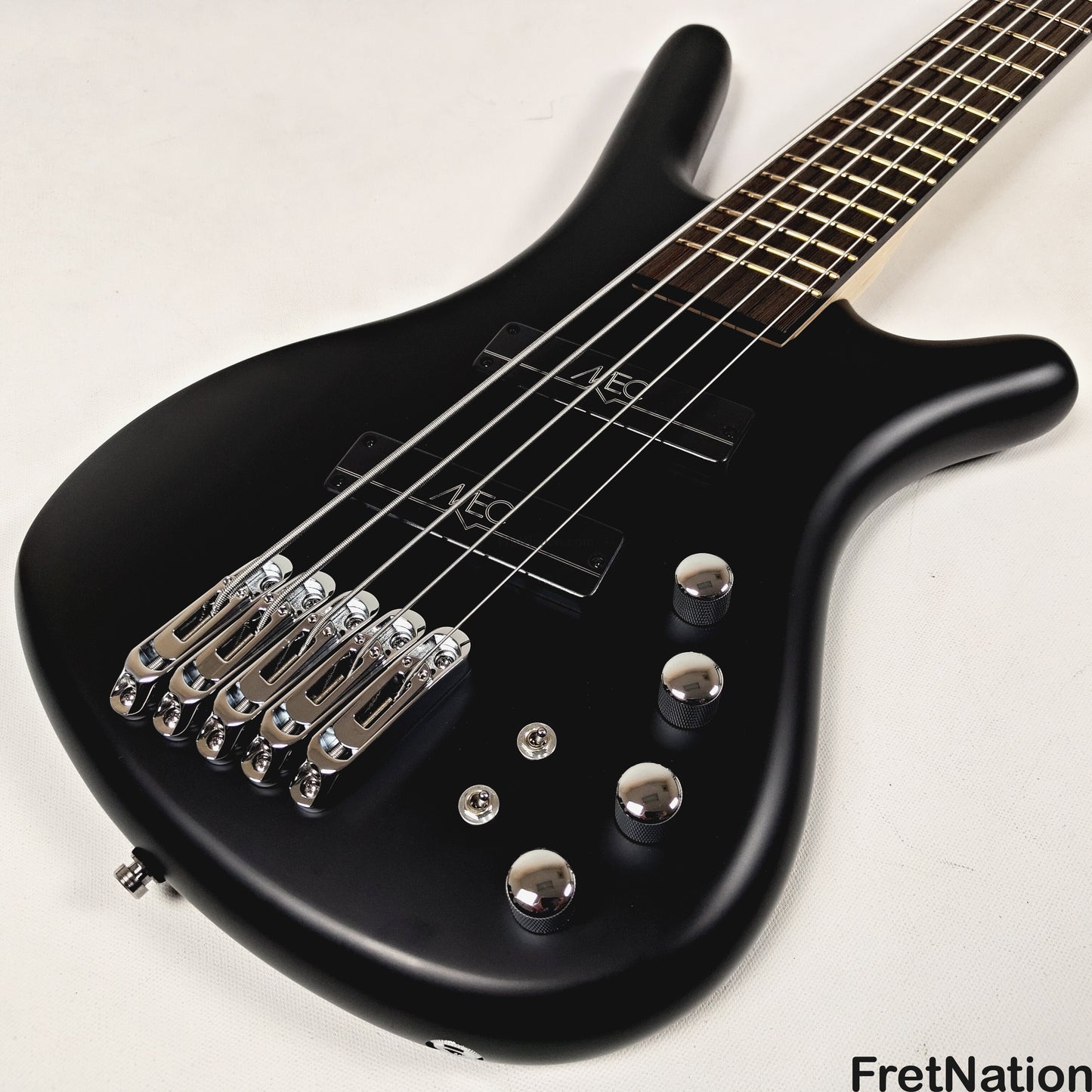 Warwick Warwick RockBass Corvette Multi-Scale 5-String Bass Solid Black 9.32lbs #570857-25