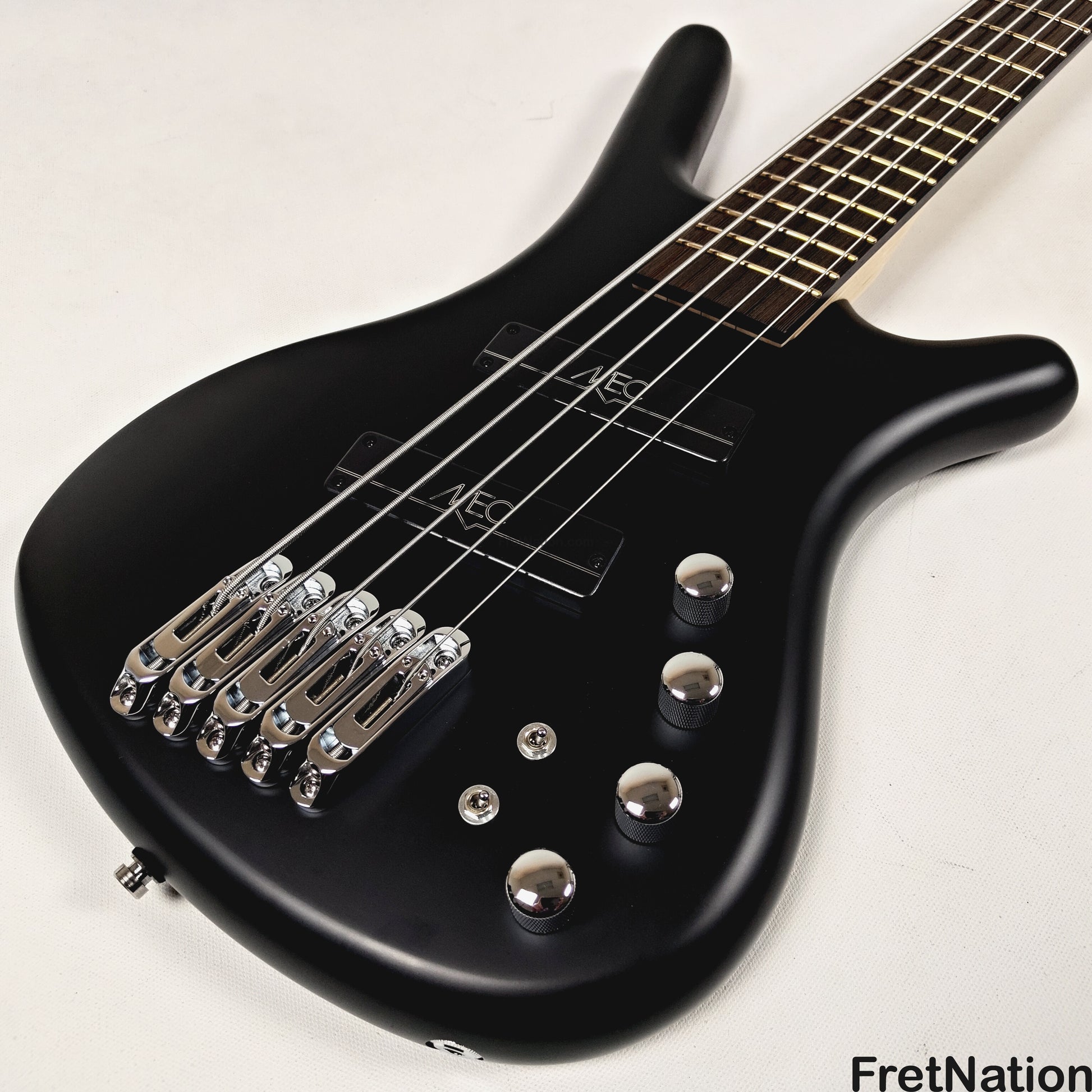 Warwick Warwick RockBass Corvette Multi-Scale 5-String Bass Solid Black 9.32lbs #570857-25
