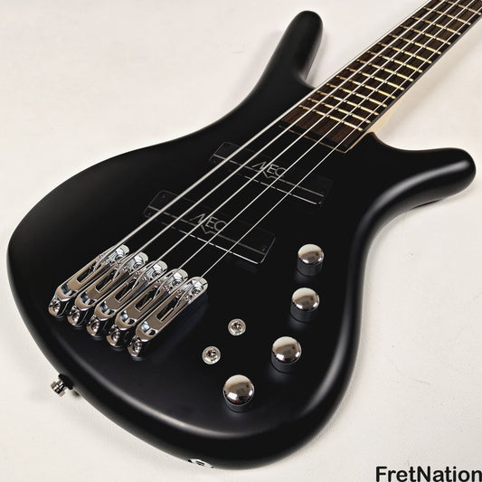 Warwick Warwick RockBass Corvette Multi-Scale 5-String Bass Solid Black 9.32lbs #570857-25