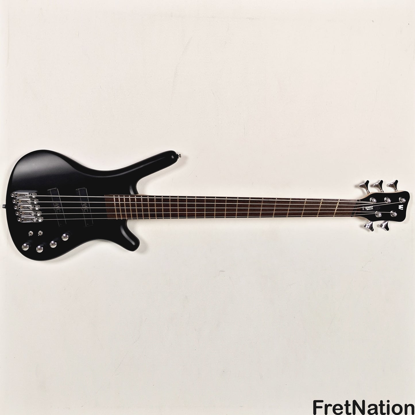 Warwick Warwick RockBass Corvette Multi-Scale 5-String Bass Solid Black 9.32lbs #570857-25