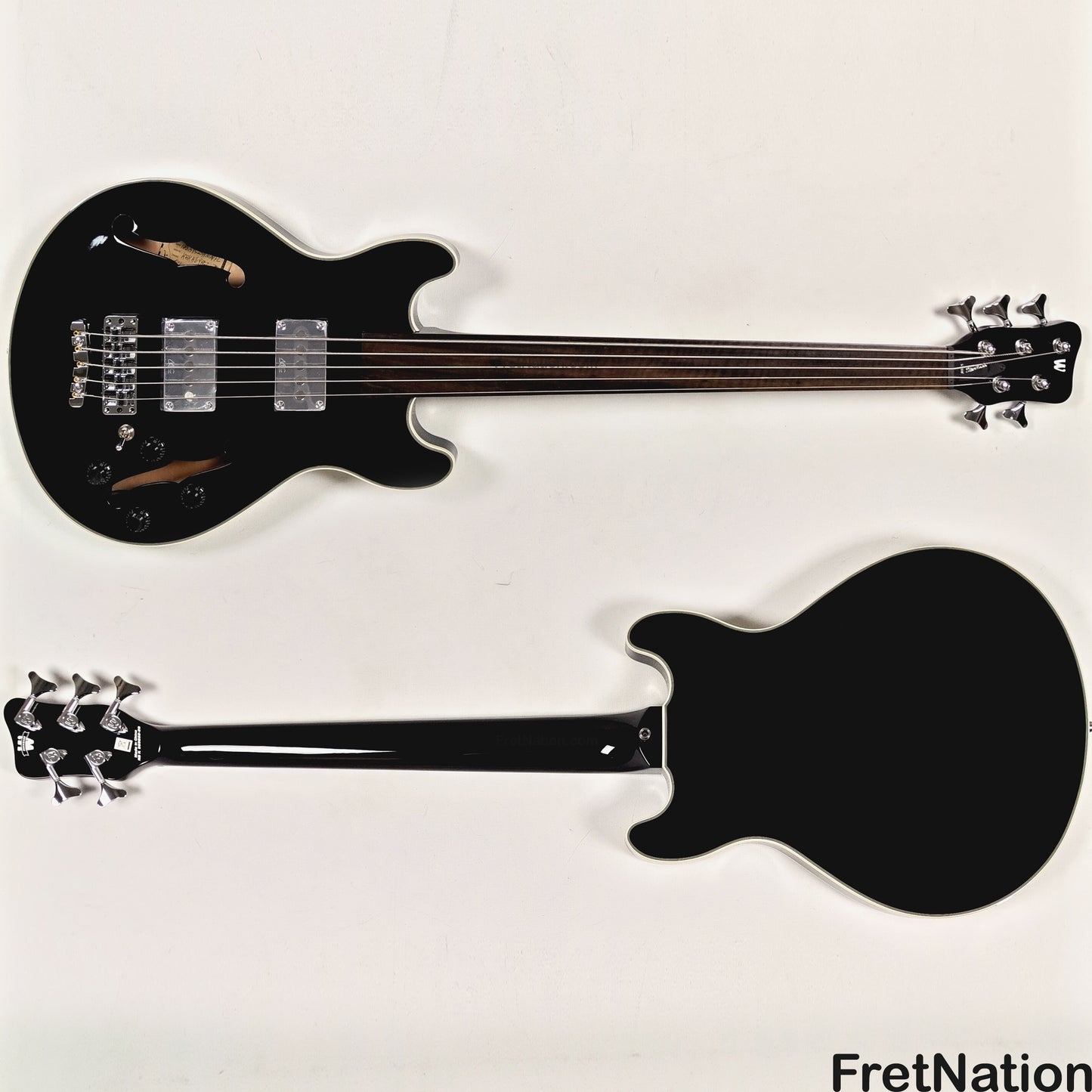 Warwick Warwick RockBass Star Fretless Bass 5-String Bass Solid Black 8.72lbs #569852-25