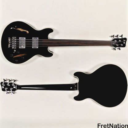 Warwick Warwick RockBass Star Fretless Bass 5-String Bass Solid Black 8.72lbs #569852-25