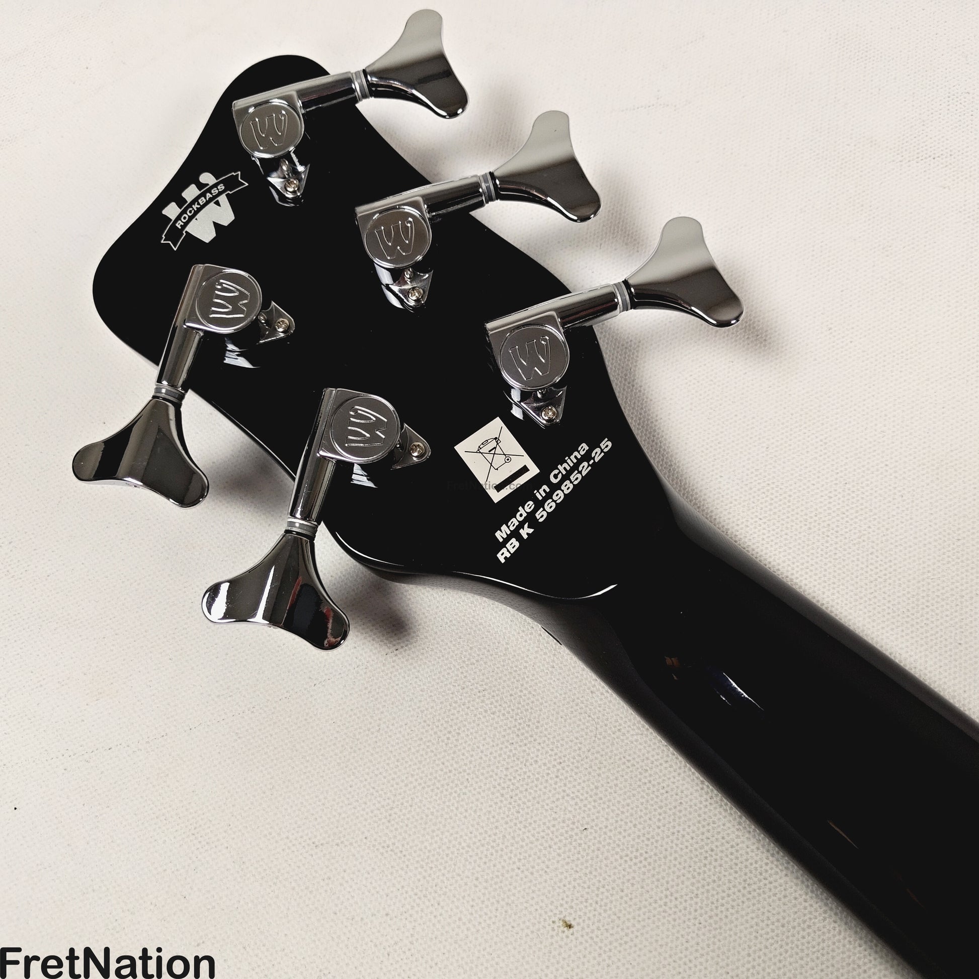 Warwick Warwick RockBass Star Fretless Bass 5-String Bass Solid Black 8.72lbs #569852-25