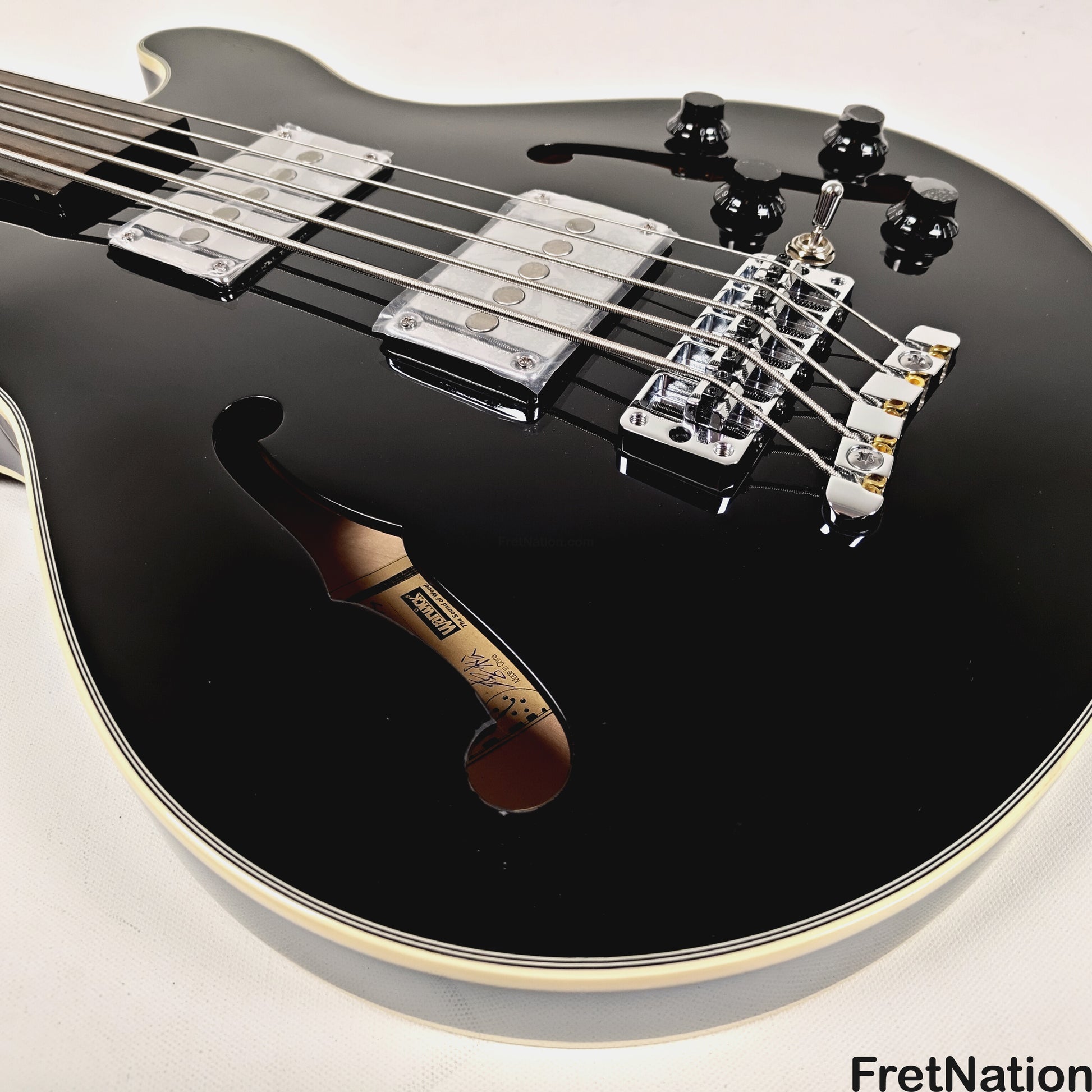 Warwick Warwick RockBass Star Fretless Bass 5-String Bass Solid Black 8.72lbs #569852-25